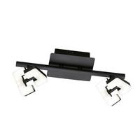 Deckenstrahler 21399 Ray Sandschwarz 2-Flammig - Schwarz, Design, Kunststoff/Metall (34/9,5/13cm) - Fischer & Honsel