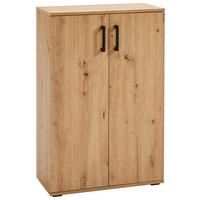 SKRINKA NA TOPÁNKY BOBBY II - čierna/farba duba, Modern, kompozitné drevo/plast (70/106/34cm) - Mömax