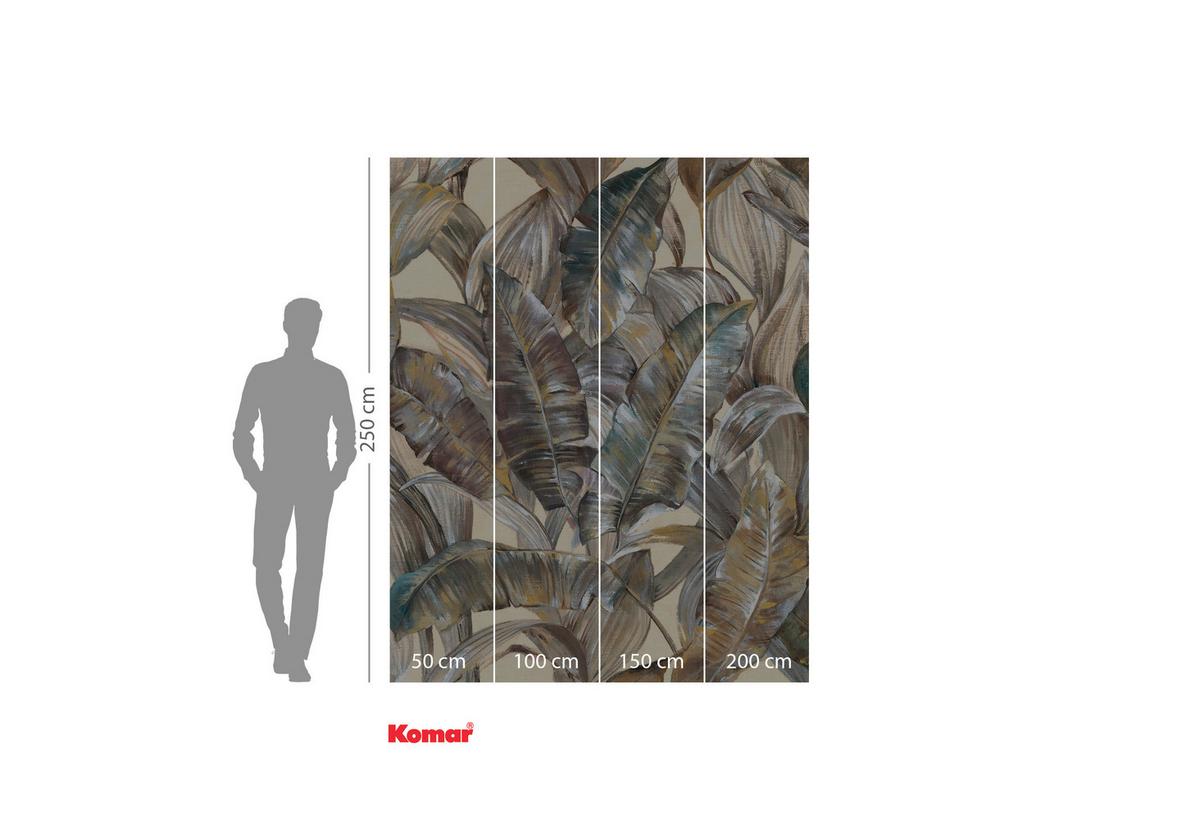 Vliestapete Graceful Gold - Braun/Weiß, Basics (200/250cm) - Komar