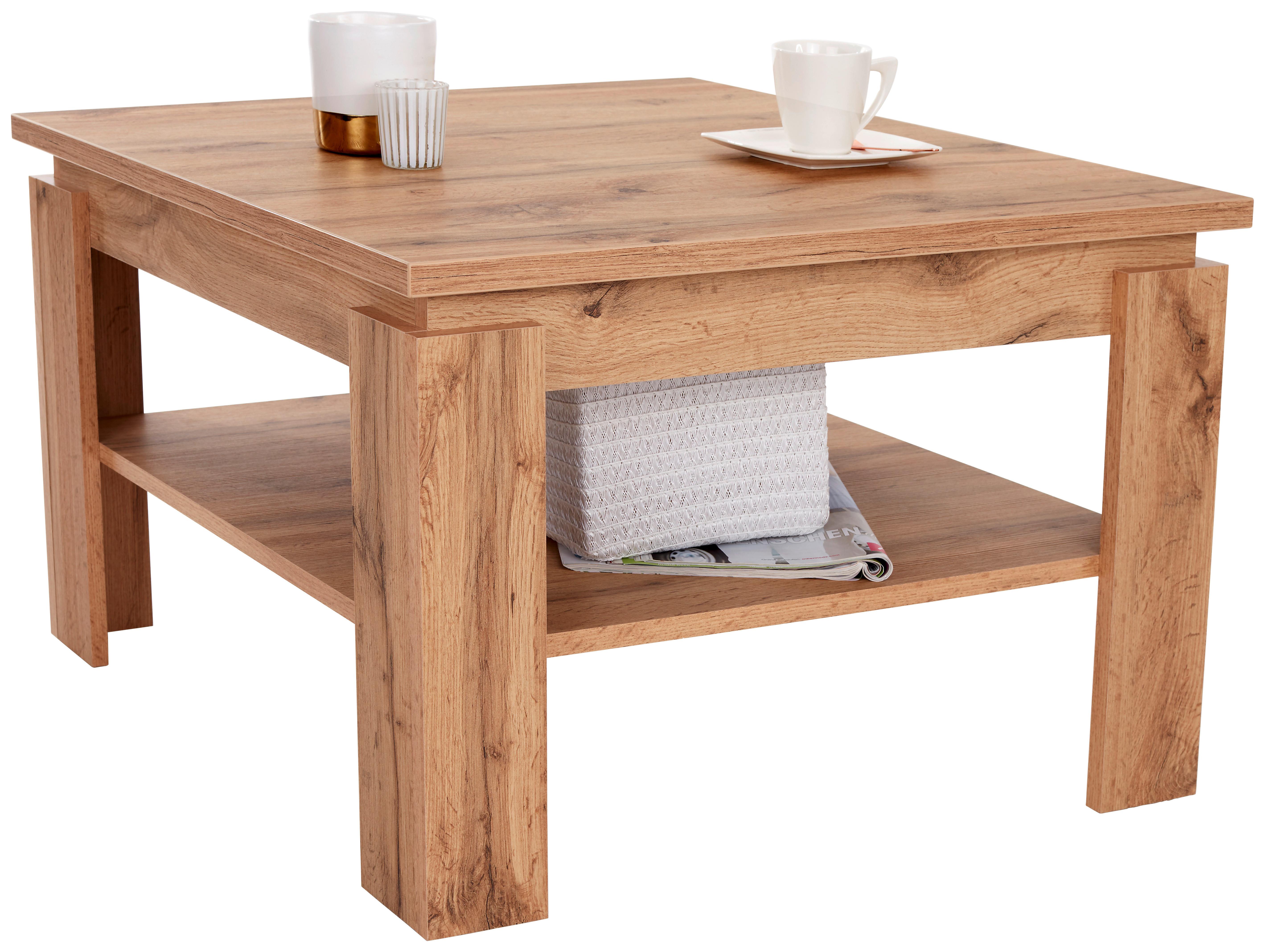 Couchtisch mit Ablagefach Nizza 1, Wotan Eiche Dekor - Eiche Wotan, MODERN, Holzwerkstoff (70cm)