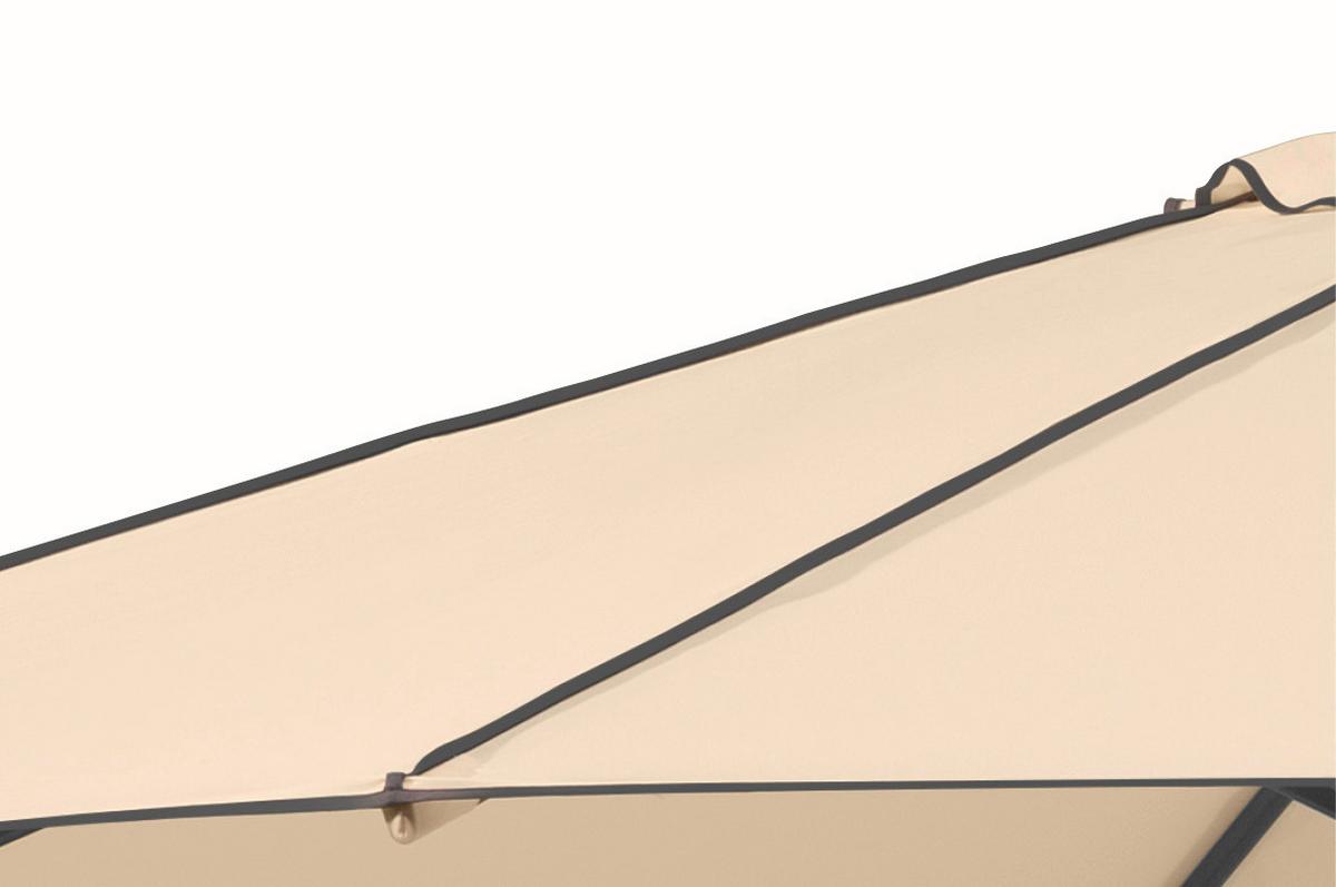Sonnenschirm 350x275x350 cm Naturfarben - Anthrazit/Naturfarben, Basics, Textil/Metall (350/275cm) - Schneider