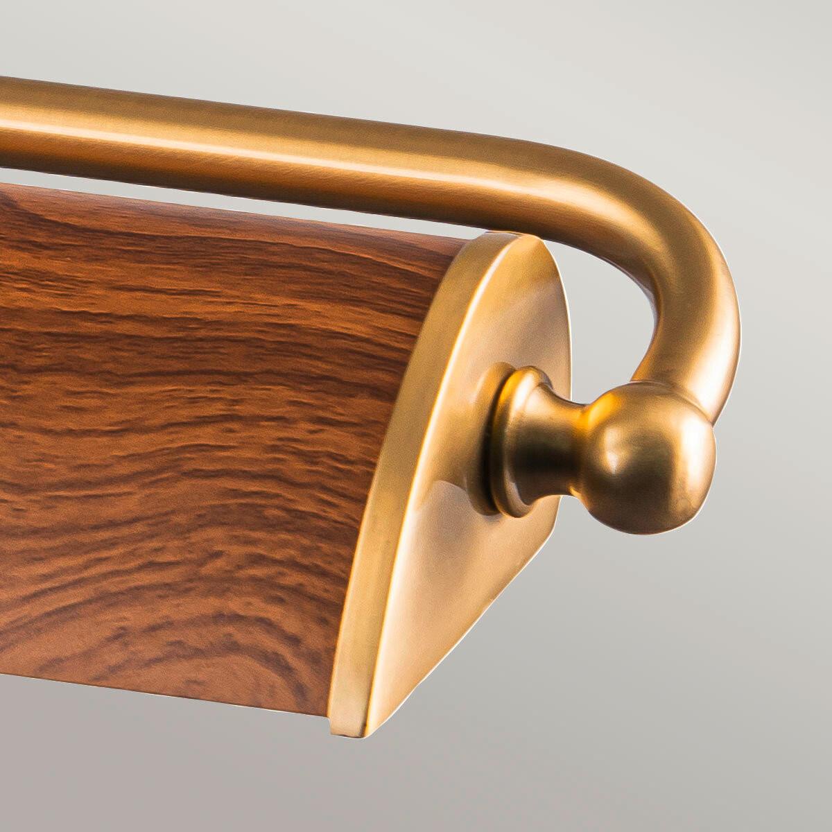 Képmegvilágító Lámpa Winchfield-Pll-Ab-Oak - tölgyfa színű/sárgarézszínű, Konventionell, fém (12.7/70.3/31.8cm) - Elstead Lighting