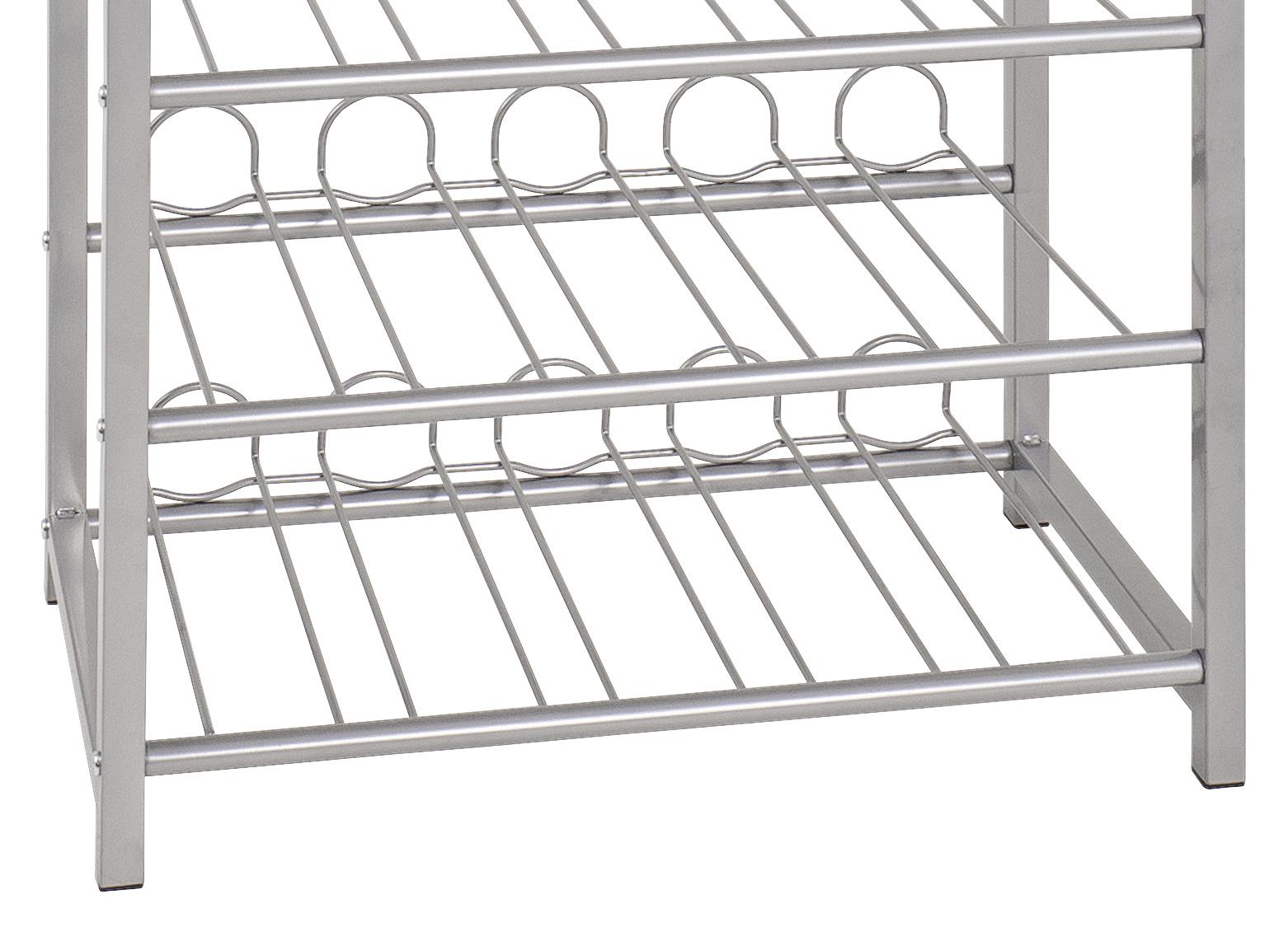 Weinregal Metall Alufarben 54 Flaschen BxH: 54x90 cm - Alufarben, MODERN, Metall (54/90/31cm)