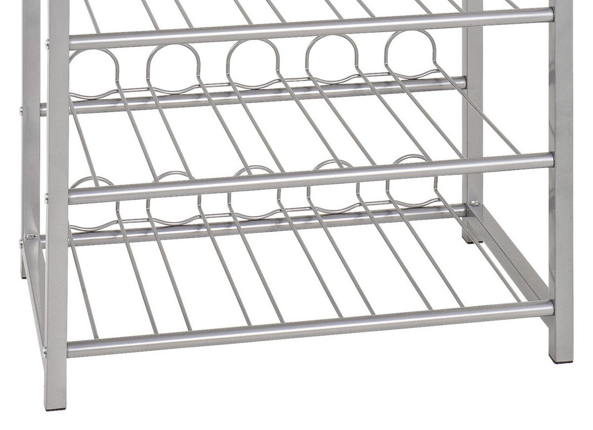 Weinregal Metall Alufarben 54 Flaschen Bxh: 54x90 Cm - Alufarben, MODERN, Metall (54/90/31cm)