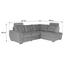 Wohnlandschaft in L-Form Falco 251x183 cm - Hellbraun/Dunkelgrau, MODERN, Holz/Textil (251/183cm) - Ombra
