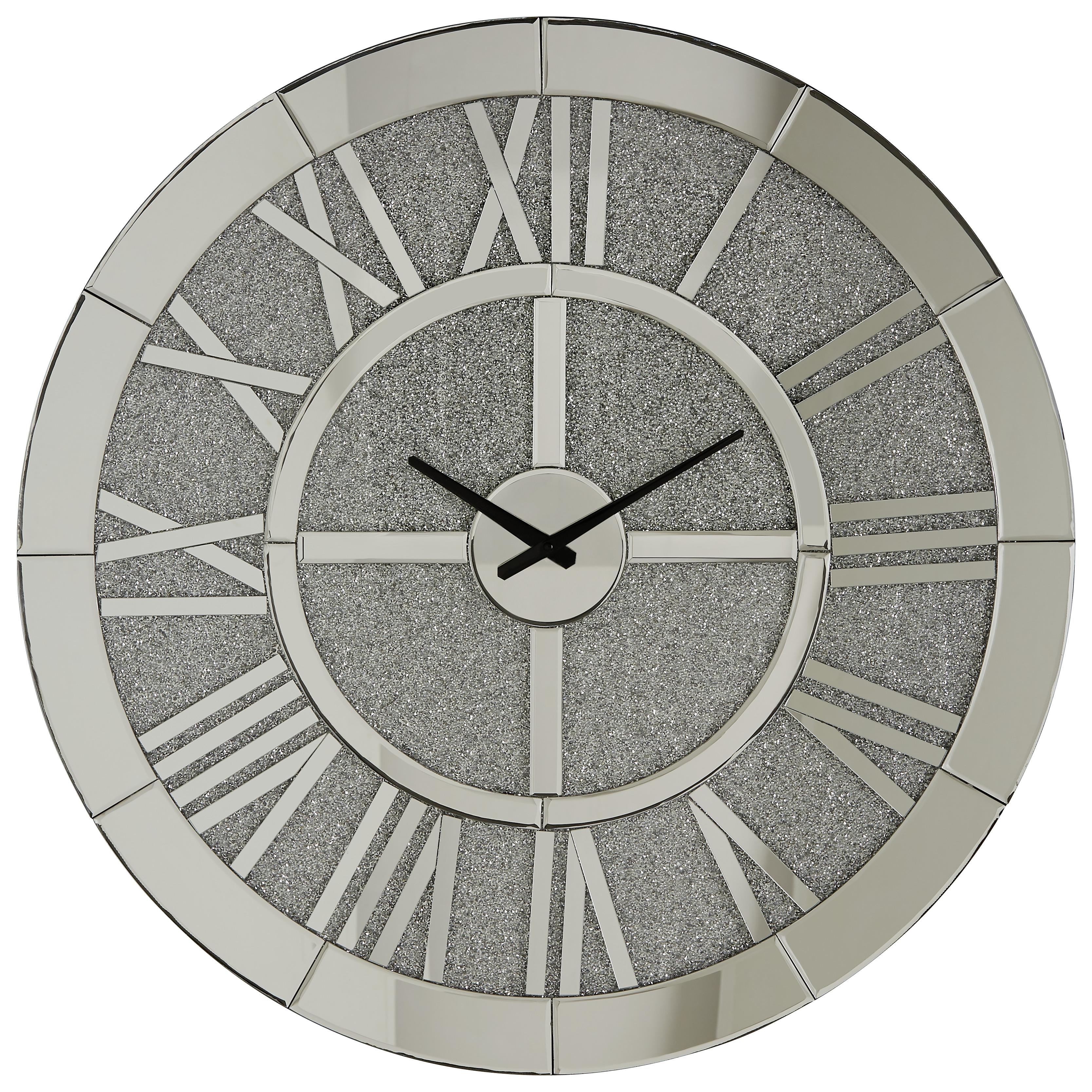 Nástěnné Hodiny Dubai - barvy stříbra, Moderní, kompozitní dřevo/sklo (80cm) - Modern Living