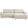 Ecksofa Bourbon - Creme/Schwarz, MODERN, Textil (250/176cm) - Trendmanufaktur