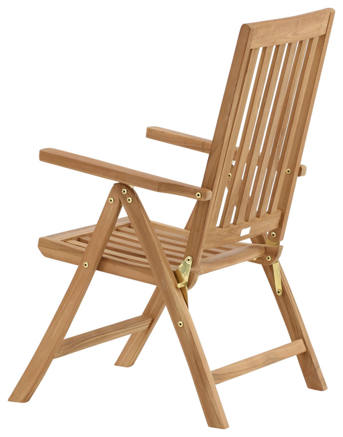 Klappstuhl Kenya - Teakfarben, KONVENTIONELL, Holz (62/105/73cm) - Gardenson