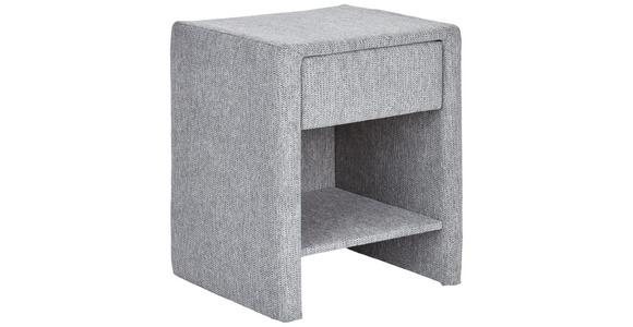 Nachtkästchen Grau Textil H: 59 cm Moon - Grau, Trend, Textil (48/59/44cm) - Luca Bessoni