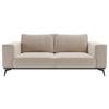 Dvojmiestna pohovka ISOLDE, béžová - čierna/krémová, Design, kov/drevo (250/87/95cm) - MID.YOU