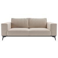 Dvoumístná pohovka ISOLDE, béžová - černá/krémová, Design, kov/dřevo (250/87/95cm) - MID.YOU