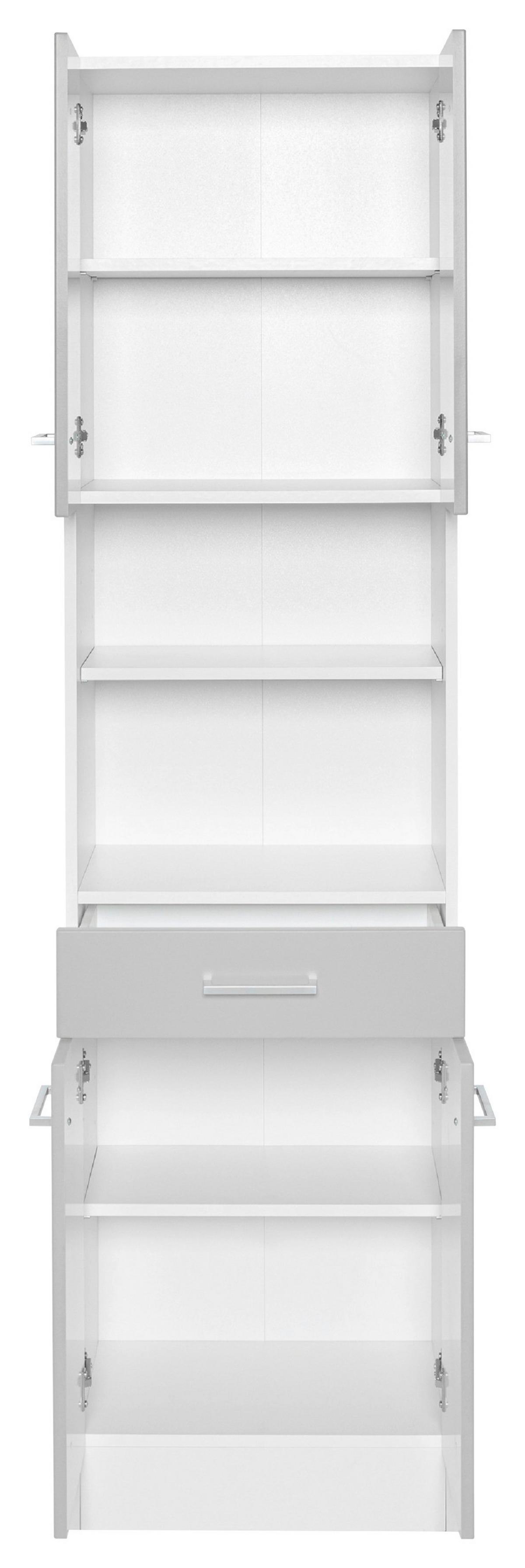 Hochschrank Riga Hellgrau/Weiß B: 50 cm - Hellgrau/Weiß, MODERN, Holzwerkstoff (50/190/35cm) - Held