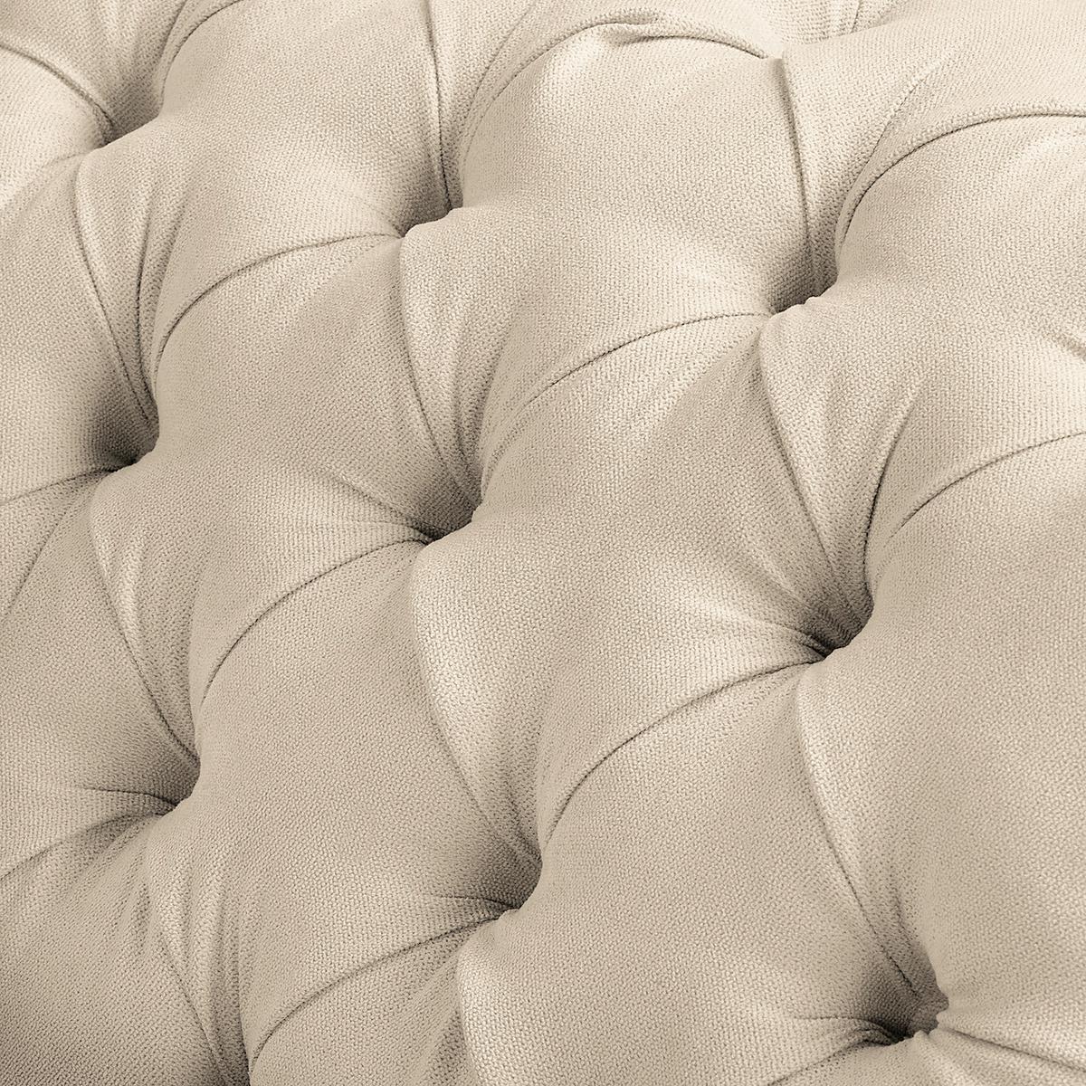 Récamiere Pako Creme B: 185cm - Creme/Braun, Design, Textil (185/93/75cm) - Livetastic