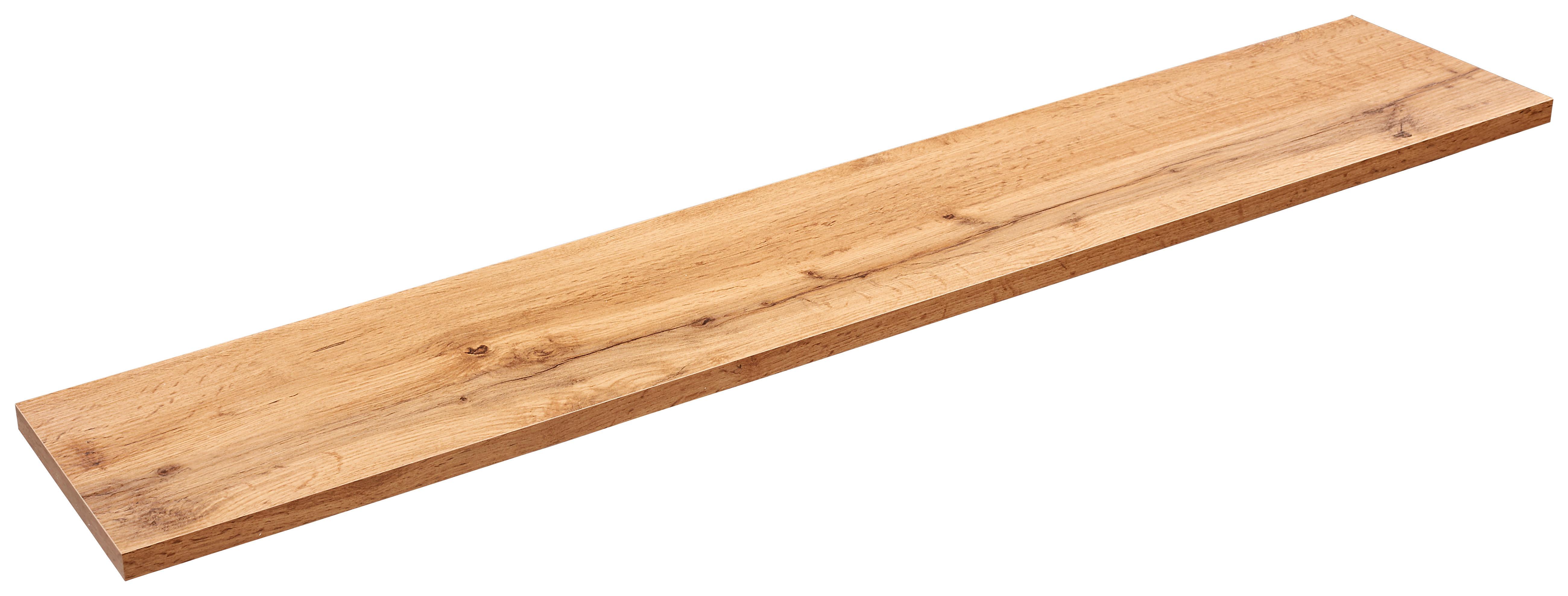 NÁSTĚNNÁ POLICE SKATE 120/20 - barvy dubu, Moderní, kompozitní dřevo (120/1,8/20cm)