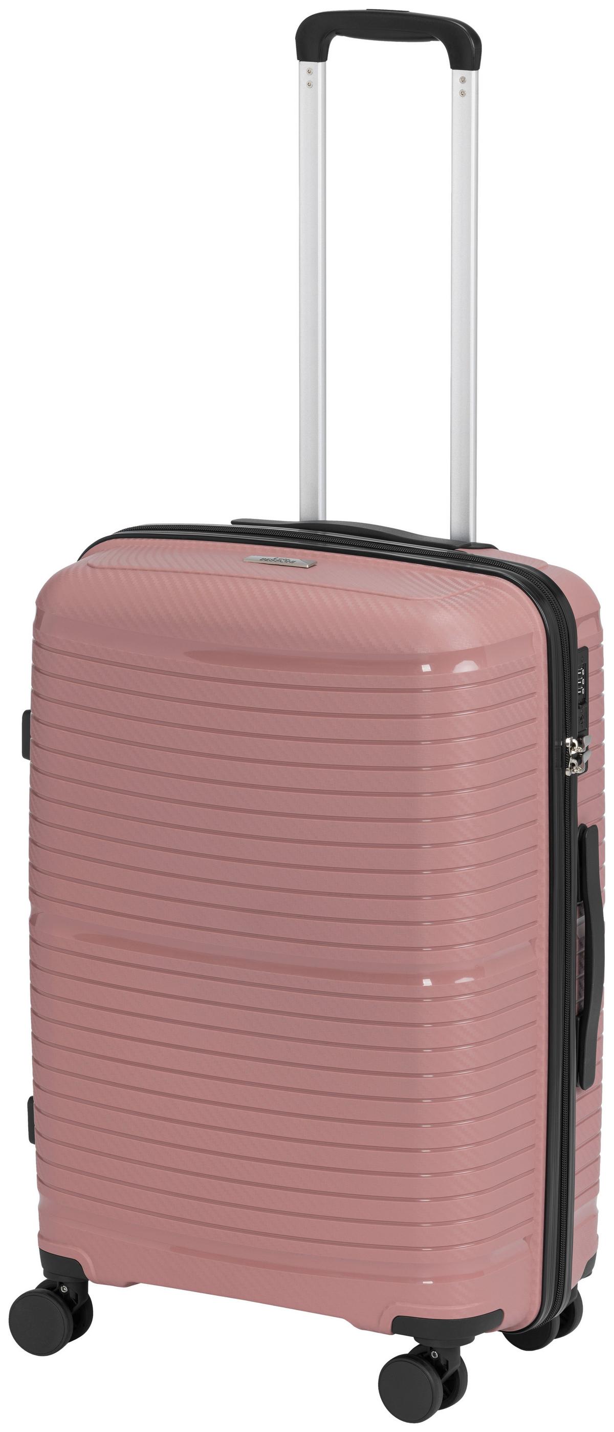 Reisekofferset Monika - Pink, KONVENTIONELL, Kunststoff/Textil - Luca Bessoni