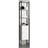 Hochschrank Edino - Schwarz/Weiß, MODERN, Holzwerkstoff/Metall (33/185/30cm) - MID.YOU