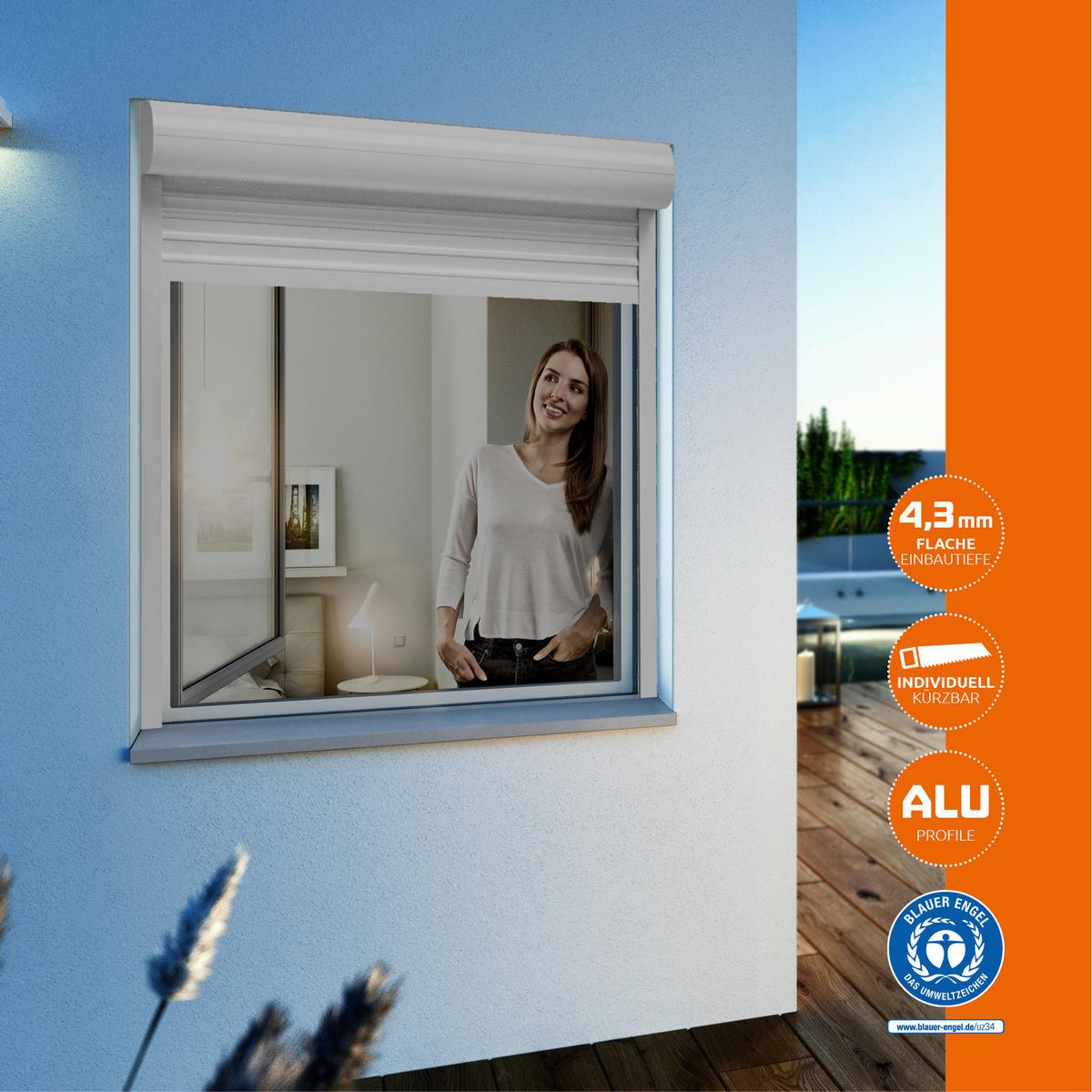 Fliegengitter Is-Plus Fe Ultra Flat 100cm W - Weiß, Basics (100/120cm)