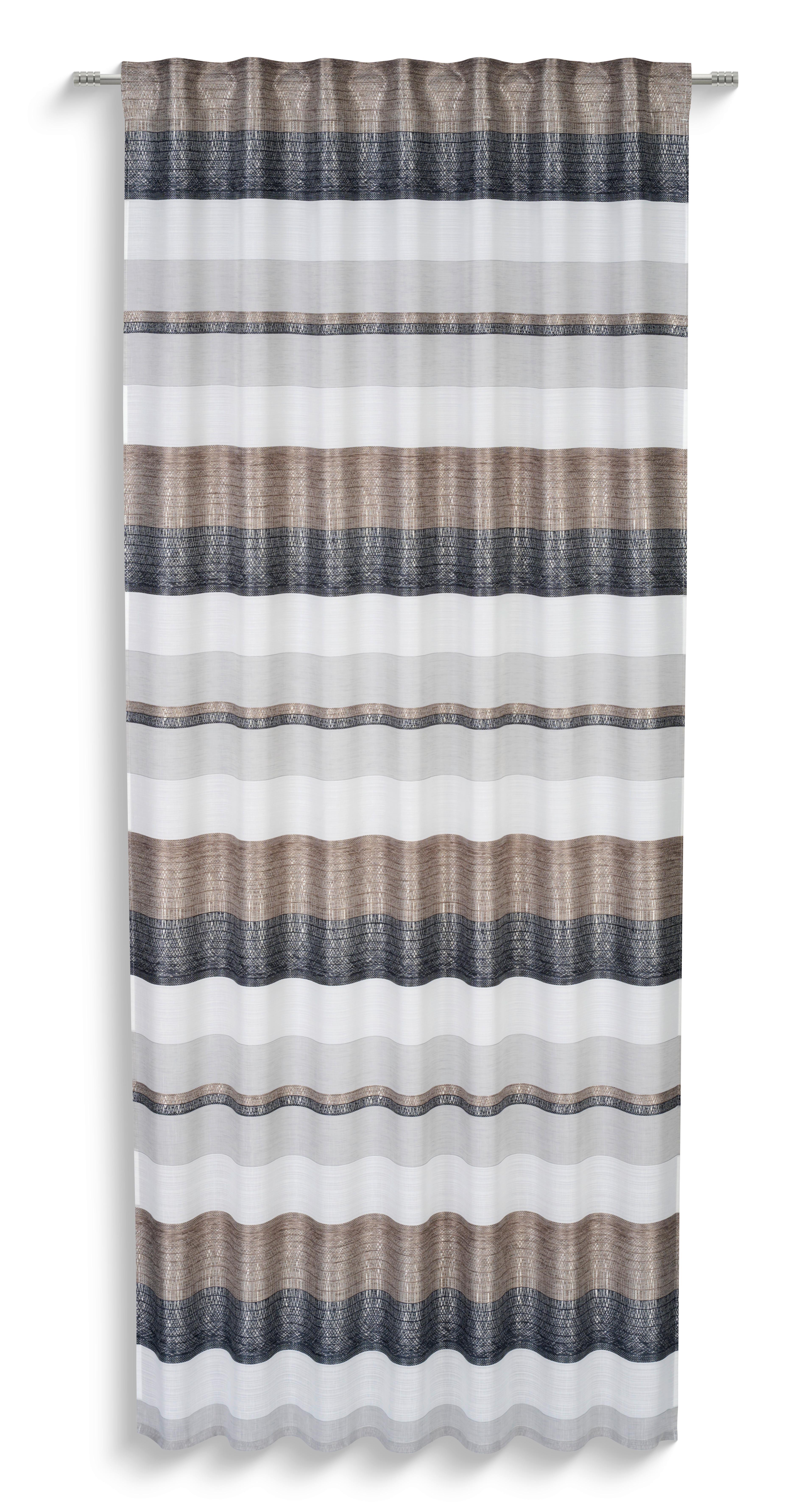 Fertigvorhang Fanny I - Grau, MODERN, Textil (140/245cm) - Luca Bessoni
