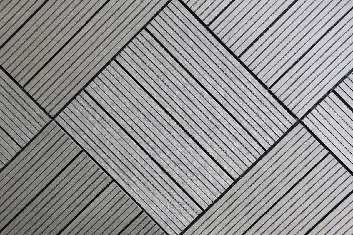 TERRASSENFLIESE NOAH 9ER-SET - Anthrazit, Basics, Holzwerkstoff/Kunststoff (30/30/2,2cm) - Beldano