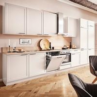 Kuchyňský blok HOME šířka cca 420 cm - barvy dubu/černá, Romantický / Rustikální, kov/kompozitní dřevo (420cm) - Express-Kuechen