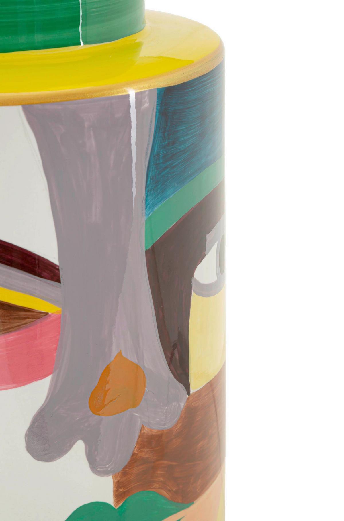 Tischleuchte Piccassy Color Multicolor B: 40 cm - Multicolor, Basics, Keramik/Textil (40/65/40cm)