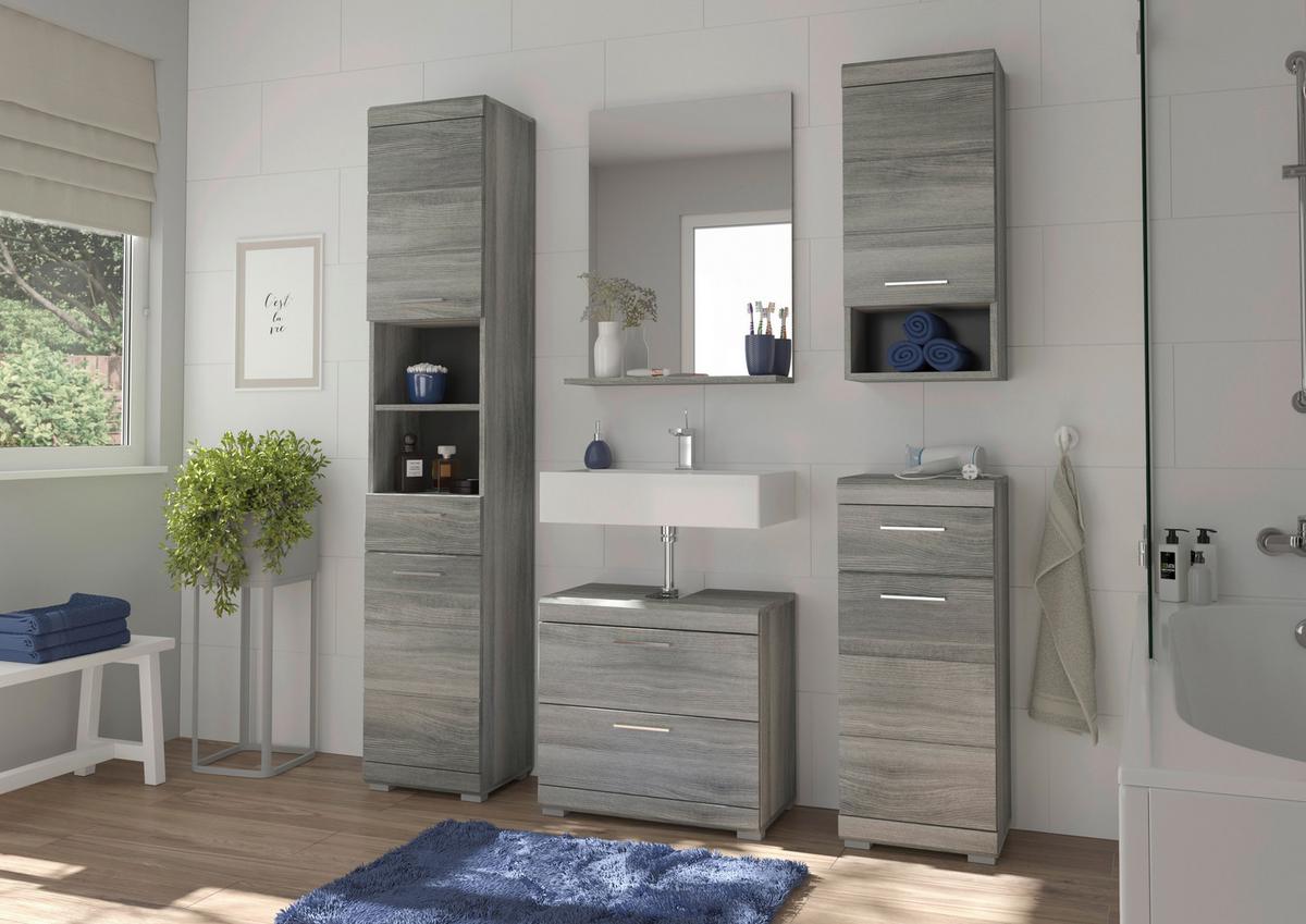 Hängeschrank Bad Soul BxH 37x79 cm,, Silbereichenfarben - Silbereichenfarben, MODERN, Holzwerkstoff (37/79/24cm) - MID.YOU