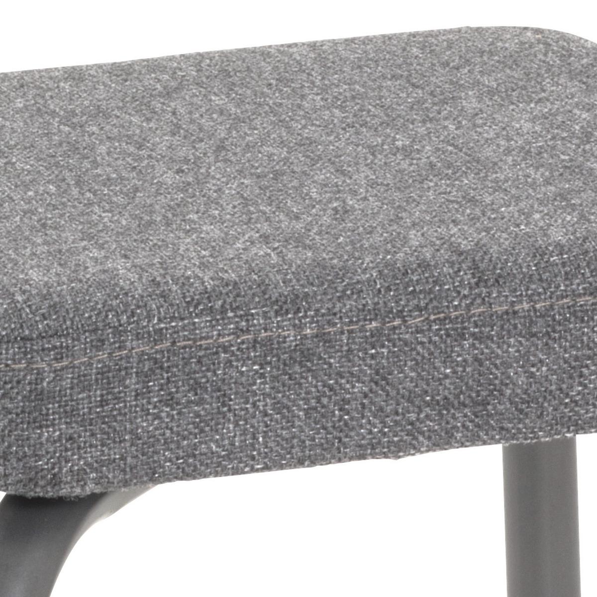 Stapelhocker Pikk Metall/ Textil Grau H: 49 cm - Anthrazit/Grau, MODERN, Textil/Metall (36/49/36cm)