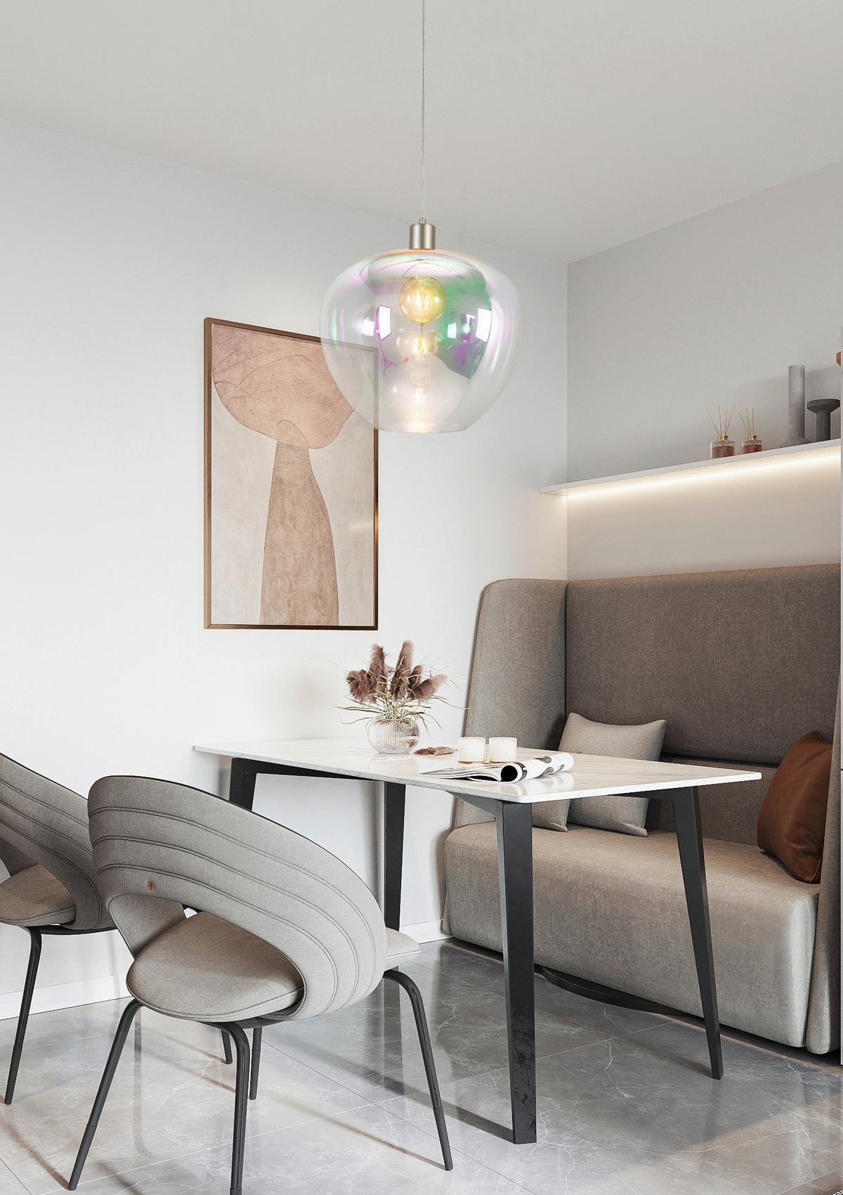 ZÁVĚSNÉ SVÍTIDLO RENI - průhledné/vícebarevná, Moderní, kov/plast (40/120cm)