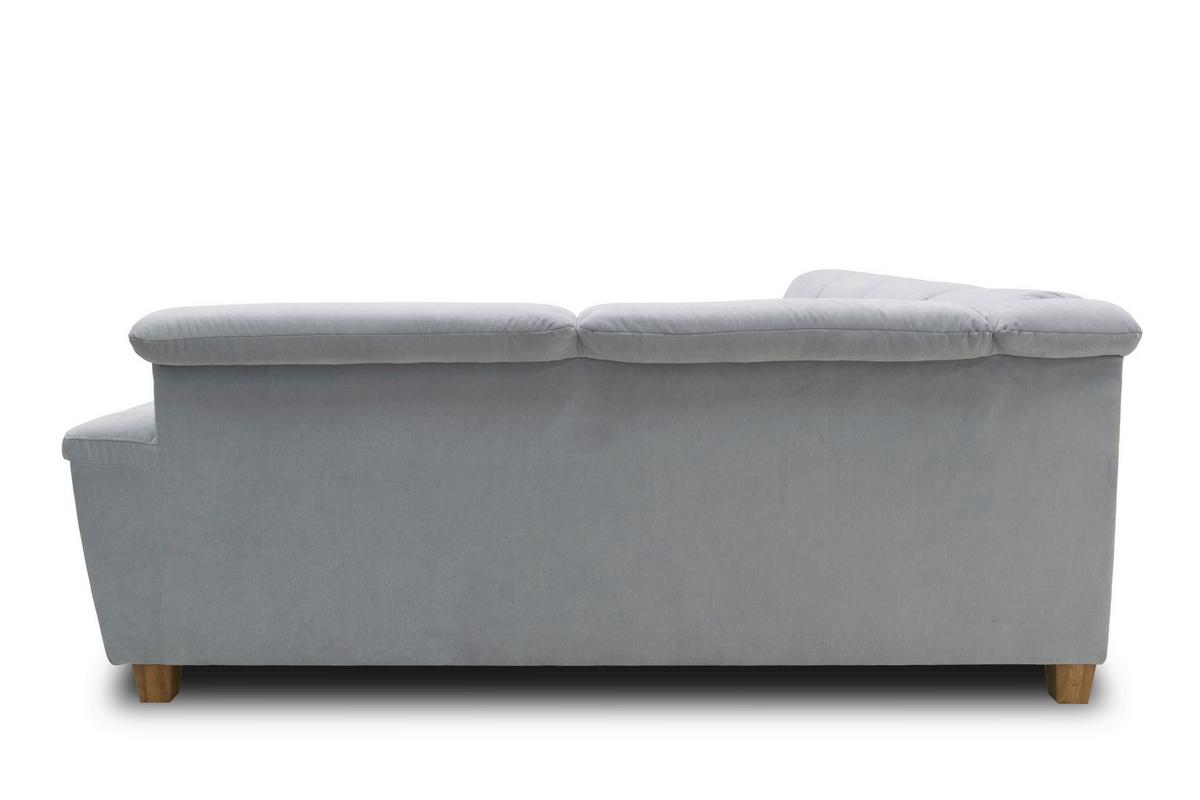 Wohnlandschaft Franzi Kopfteil Verstellbar Pastellblau - Pastellblau/Eichefarben, KONVENTIONELL, Textil (214/352/170cm) - MID.YOU