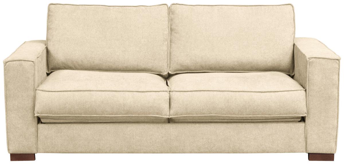 Schlafsofa Texas Creme Webstoff, B: 203 Cm - Dunkelbraun/Creme, Design, Textil (203/85/99cm) - MID.YOU