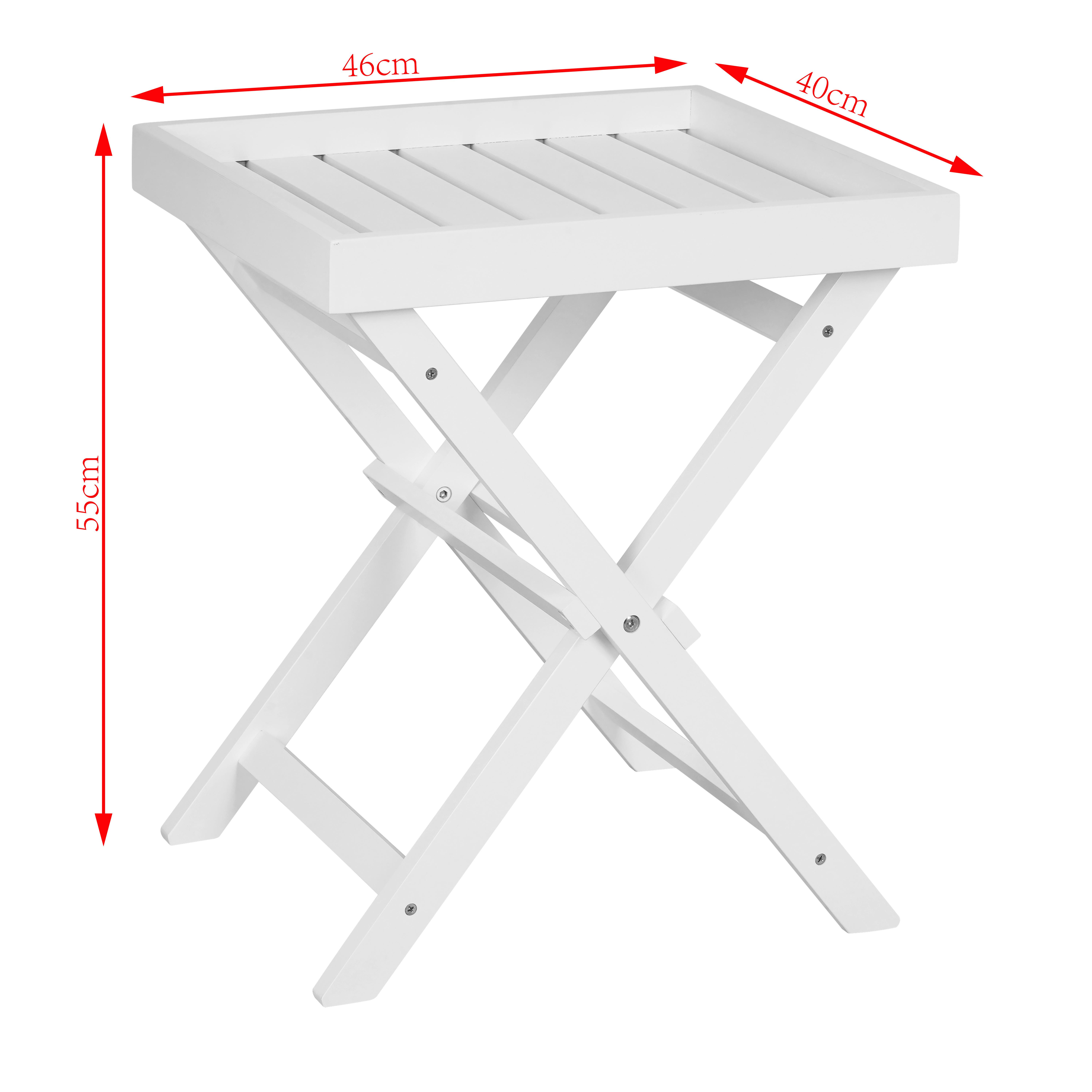 Beistelltisch Felix 2 - Weiß, MODERN, Naturmaterialien (46/55/40cm)