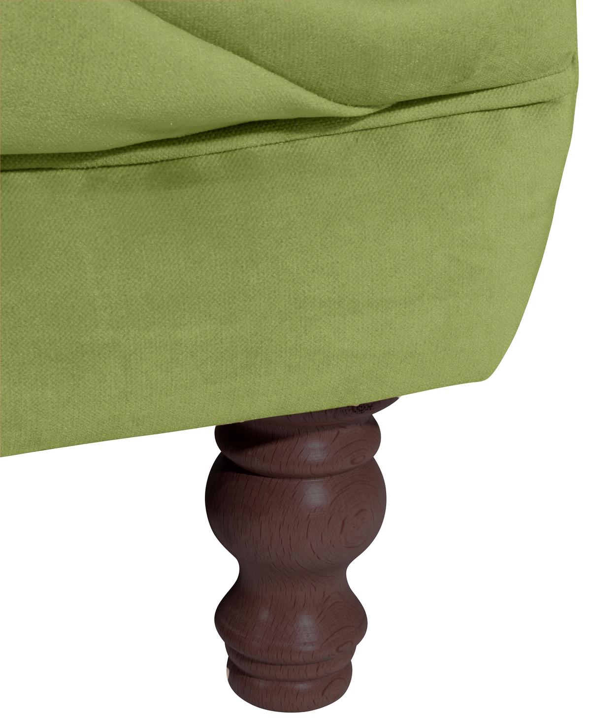 CHESTERFIELD-SOFA IVETTE - Nussbaumfarben/Olivgrün, Design, Textil (200/80/100cm) - Max Winzer