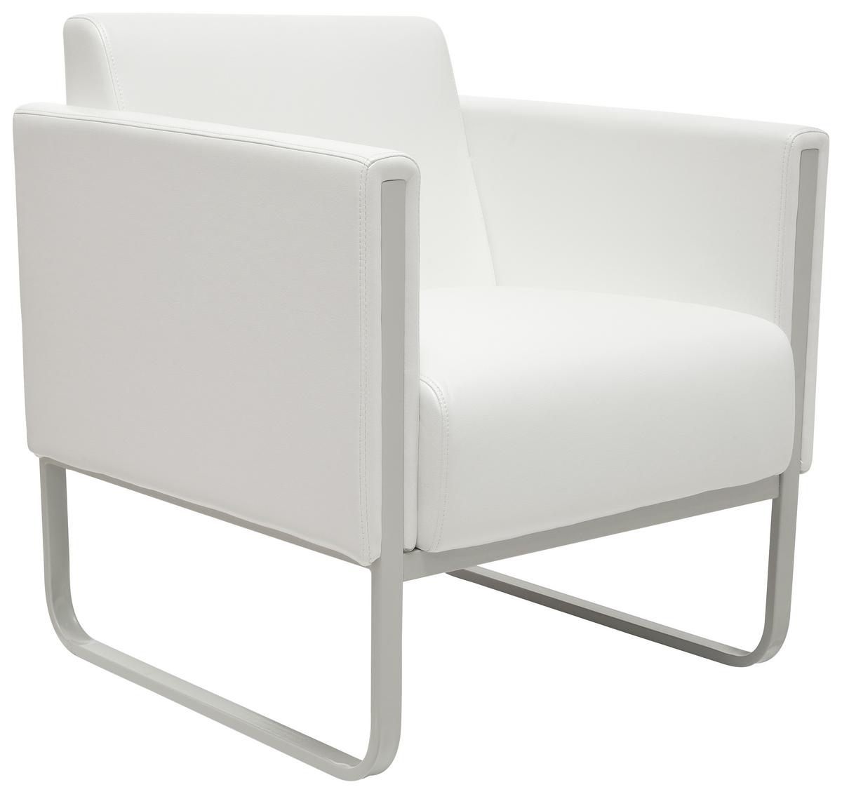 Sessel Aruba Weiß - Hellgrau/Weiß, MODERN, Textil (67/78/71cm) - MID.YOU