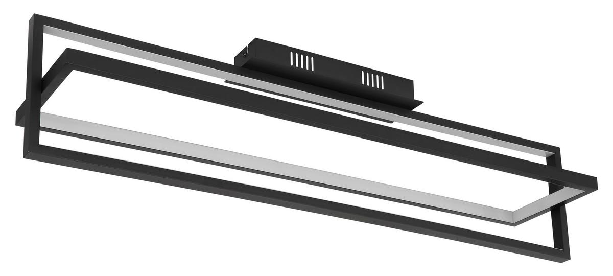 LED-Deckenleuchte 67195d - Opal/Schwarz, Trend, Kunststoff/Metall (82/18/21,5cm) - Globo