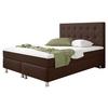 Boxspringbett 140x200 Cm Köln Plus - Silberfarben/Braun, KONVENTIONELL, Textil (140/115/210cm) - MID.YOU