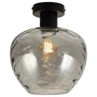 STROPNÍ SVÍTIDLO RUZ - černá, Moderní, kov/sklo (24/26.5cm) - Modern Living