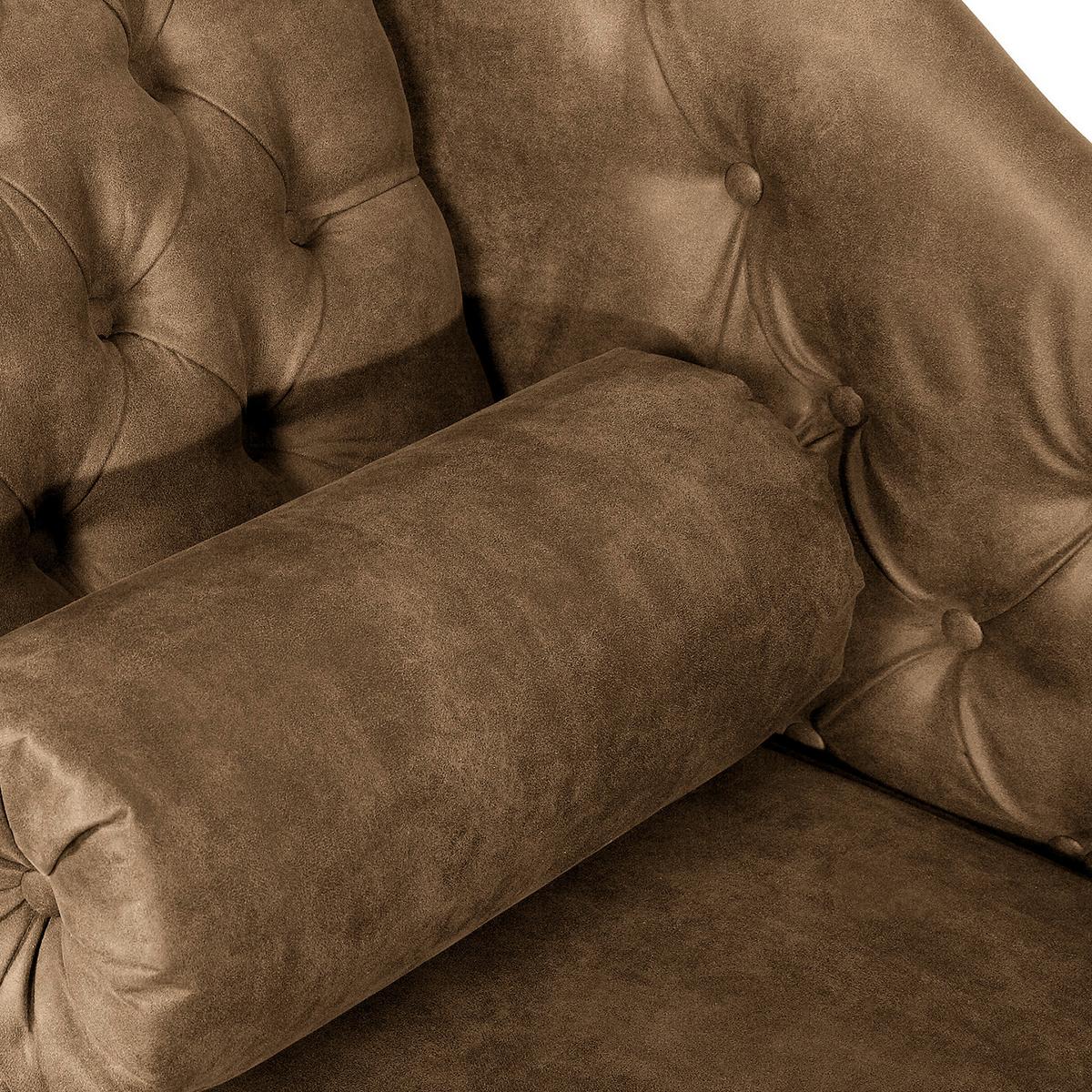 Récamiere Pako Braun B: 185cm - Braun, Design, Textil (185/93/75cm) - Livetastic