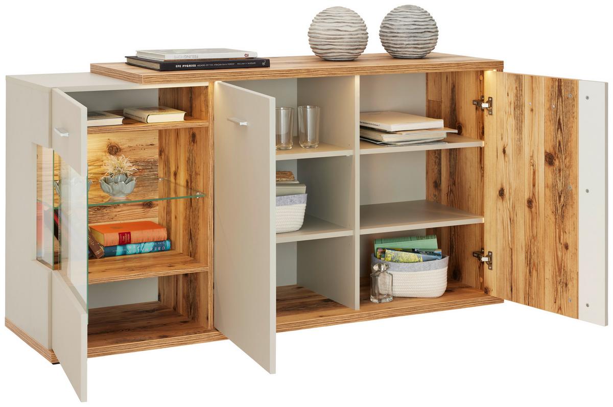 ŠIROKÁ KOMODA AMBIENTE - Moderní, kompozitní dřevo/plast (153,4/81,6/43,6cm)