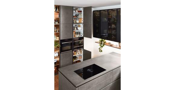 Einbauküche Riga Frei Planbar Modern, Grifflos - Eichefarben/Anthrazit, MODERN, Holzwerkstoff - Vertico