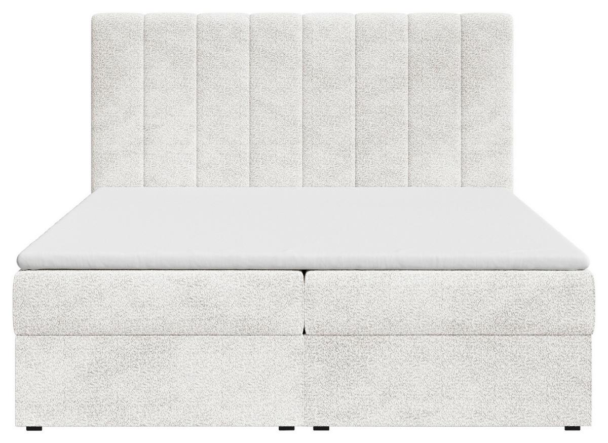 Boxbett Paris Lf: 160x200 Weiß/elfenbein - Elfenbein/Schwarz, MODERN, Holz/Kunststoff (160/200cm) - MID.YOU