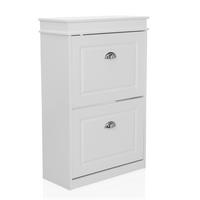 Schuhschrank Estha Weiß B: 53cm - Weiß, MODERN, Holzwerkstoff (53/82/24cm) - MID.YOU