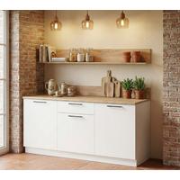 Kuchynský blok bez spotrebičov APIA, š.180 cm - čierna/biela, Modern, kompozitné drevo/plast (180/100/60cm)