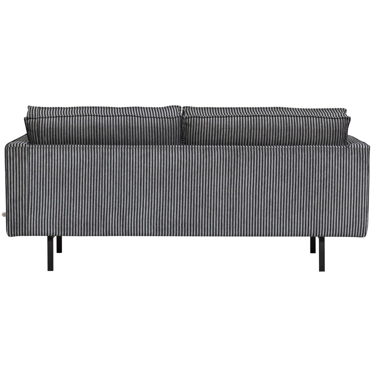 2,5-Sitzer Rodeo Grau, Schwarz B: 190 cm - Schwarz/Grau, Design, Textil (190/85/86cm) - Livetastic