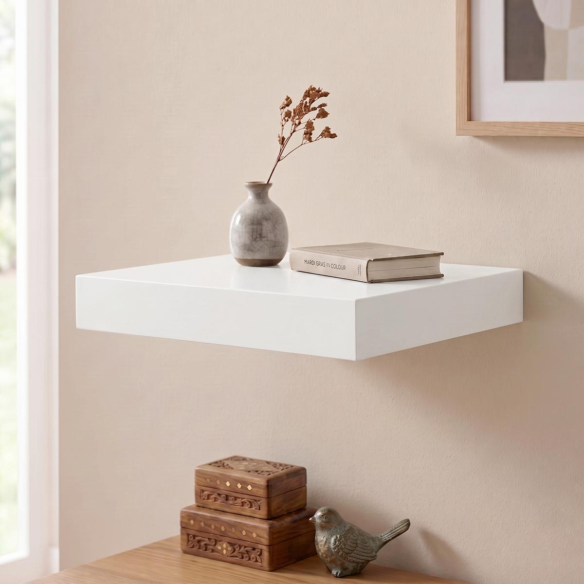 Wandboard Simple B: 23,5 cm Kaschmir - Beige/Grau, MODERN, Holzwerkstoff (23,5/3,8/23,5cm)