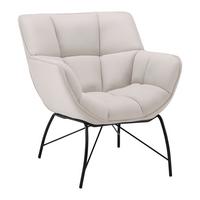 Křeslo ROBIN světlešedé - černá/světle šedá, Moderní, kov/textil (72/78/81cm) - Bessagi Home