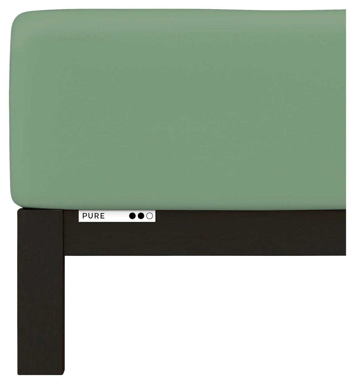 Boxspring-spannleintuch Pure Boxspring - Grün, Basics, Textil (90-100/190-220cm) - Schlafgut
