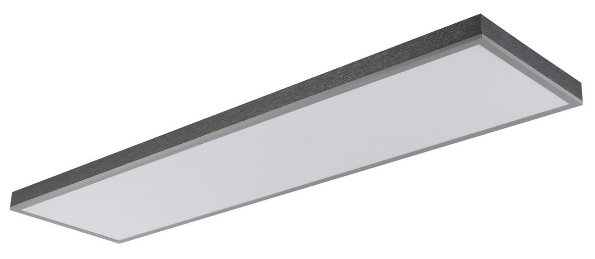 LED-Deckenleuchte Doro L:120cm Silberfarben Weiß Dunkelgrau - Dunkelgrau/Silberfarben, Basics, Kunststoff/Metall (120/30/7,5cm) - Globo