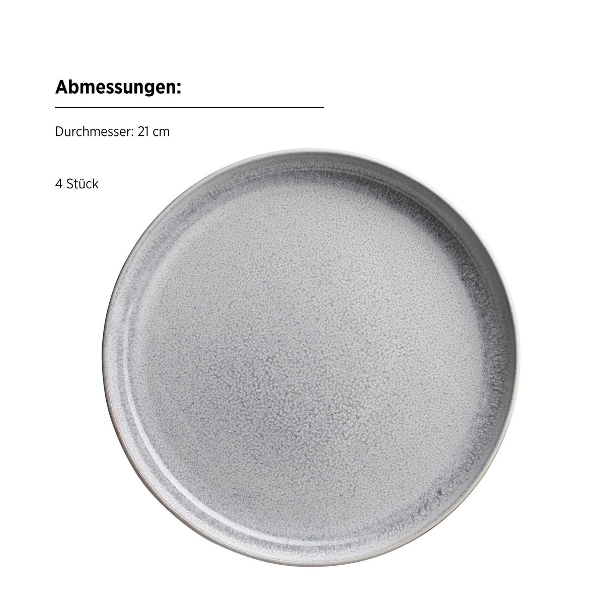 Frühstüvksservicest 16 -Teilig. Steinzeug, Grau/Beige - Beige/Grau, Basics, Keramik - Mäser
