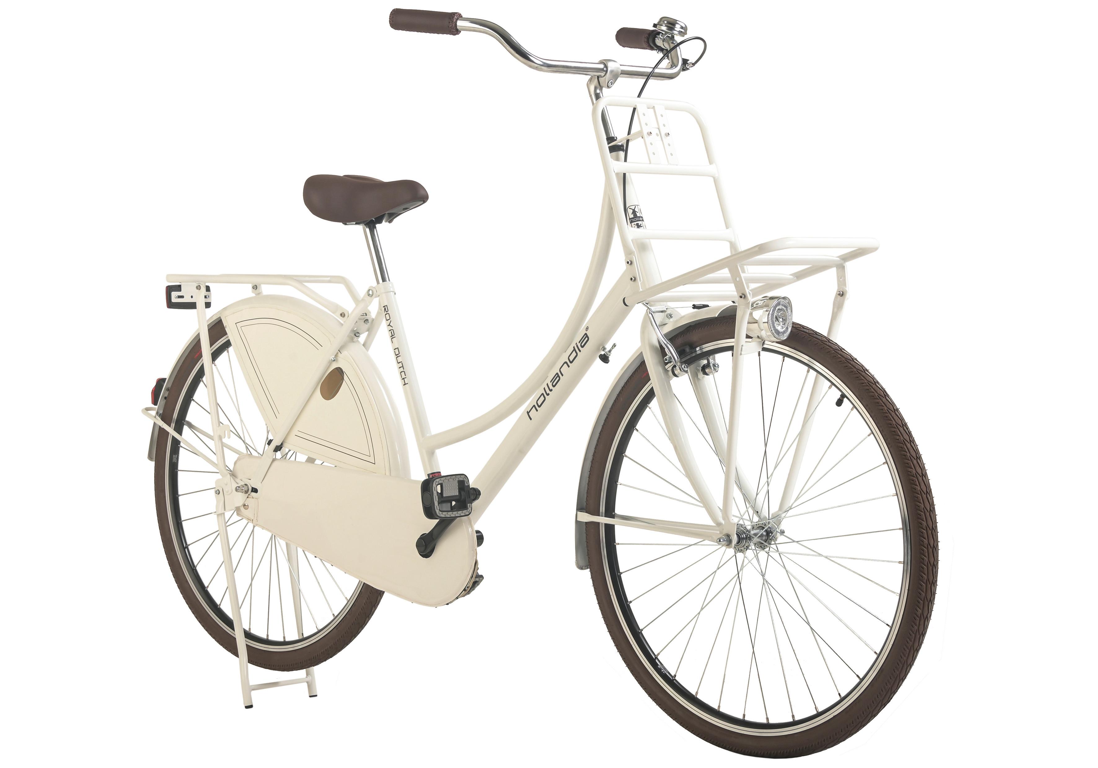 Citybike Hollandia Royal Dutch Singlespeed, Weiß, 28 Zoll - Weiß, Basics, Metall (25/140/60cm)