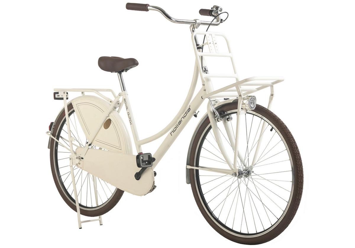 Citybike Hollandia Royal Dutch Singlespeed, Weiß, 28 Zoll - Weiß, Basics, Metall (25/140/60cm)